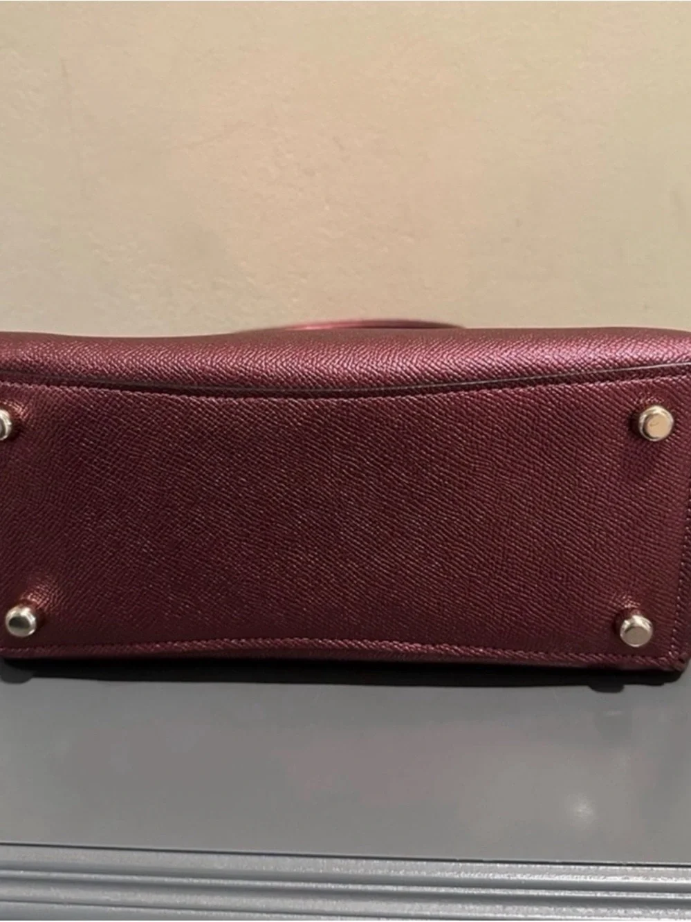 Coach Mini Surrey Satchel & Matching Wallet - Metallic Wine - F67242
